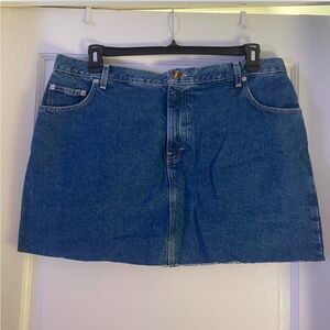 Vintage Winter of ‘02 Tommy Hilfiger Cutoff Cotton Mini Jean Skirt